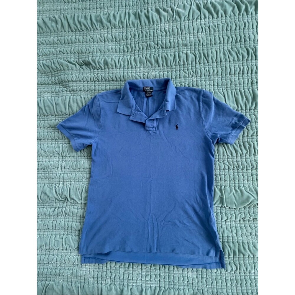 Ralph Lauren Men’s Light Blue Polo Shirt with Navy Pony-Boys XL (18-20)